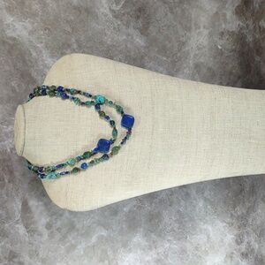 Artisan Crafted Lapis/Turquoise Necklace